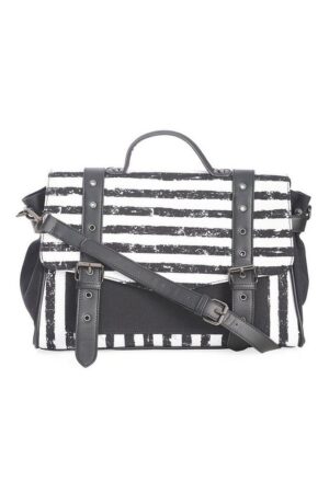 Banned Schultertasche Spooky Nightwalks Weiß, Verstellbarer Schultergurt