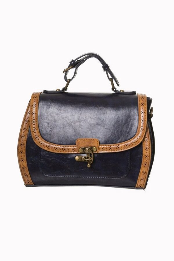 Banned Schultertasche Stevie Navy Blau, Verstellbarer Schultergurt