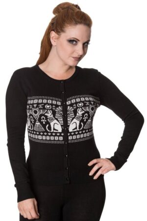 Banned Strickjacke Turismo Cardigan Gothic Okkult Symbole