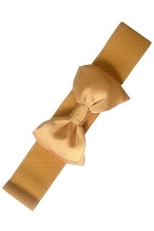 Banned Taillengürtel Bella Belt Mustard Vintage Schleife Retro Stretchgürtel