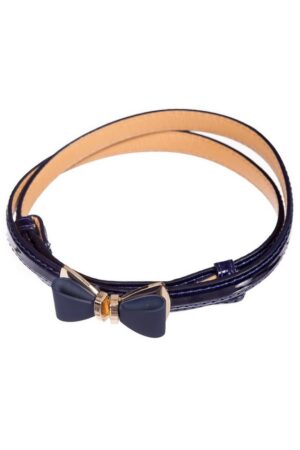 Banned Taillengürtel Ocean Avenue Blau Vintage Retro Lack Gürtel