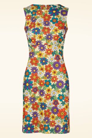 Betty Floral Kleid in Hellgelb