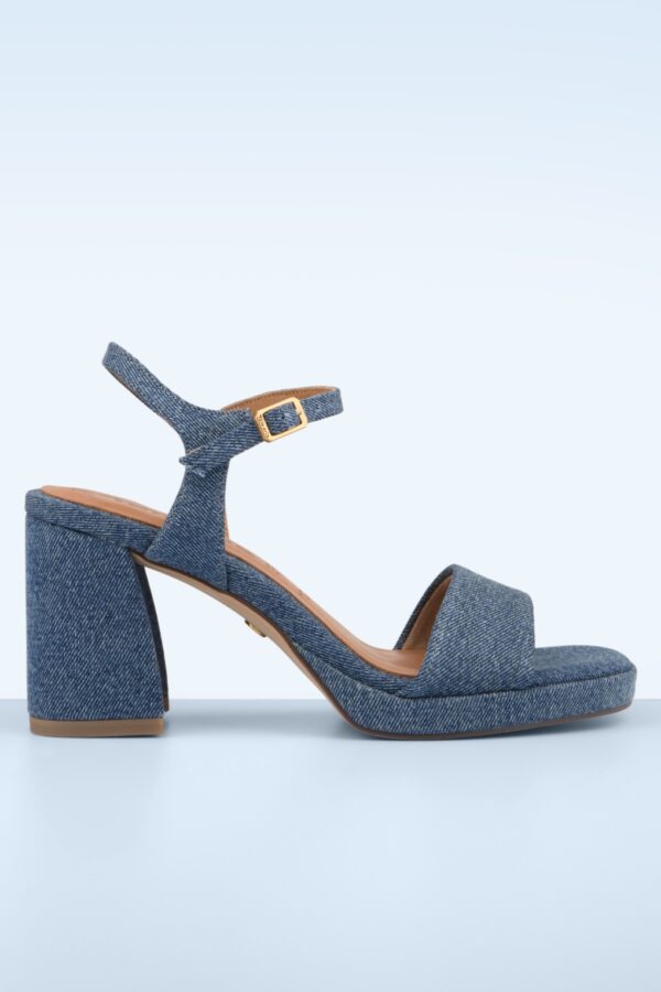 Bodil High Heel Sandaletten in Denim