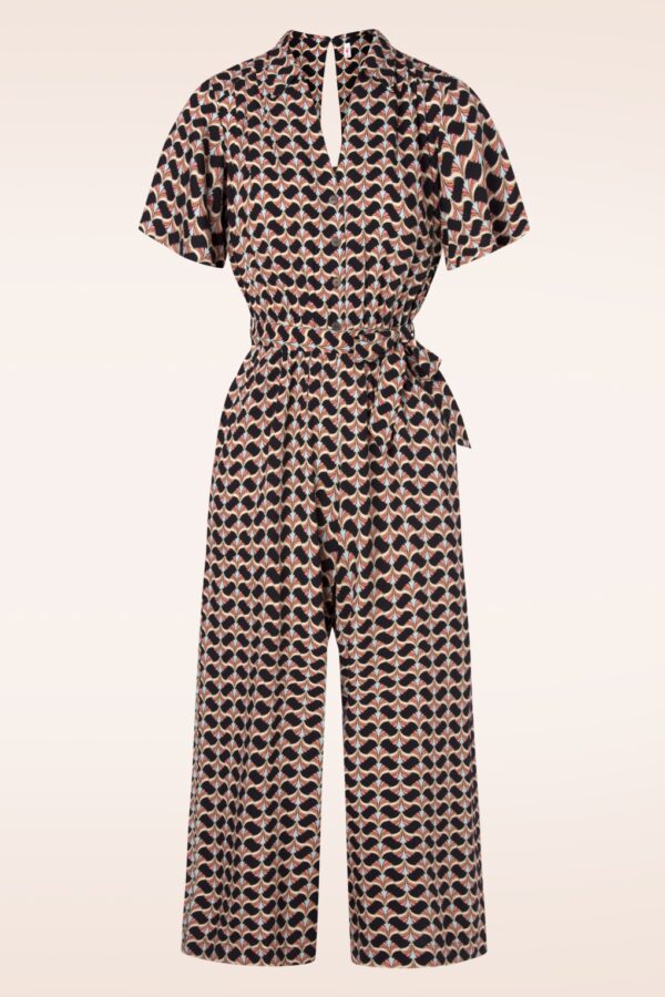 Charming Steps Jumpsuit in Rainbow Brush Black