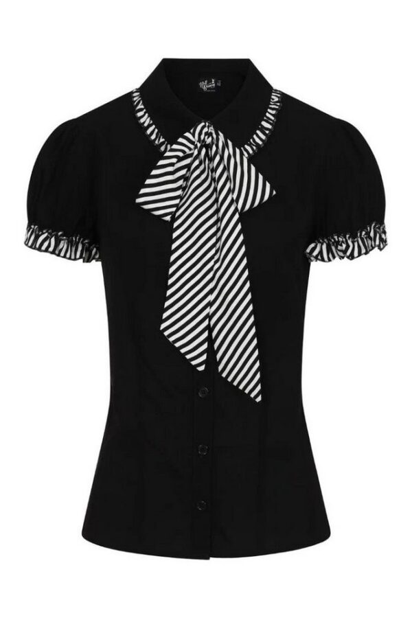 Hell Bunny Blusenshirt Leslie Schleife
