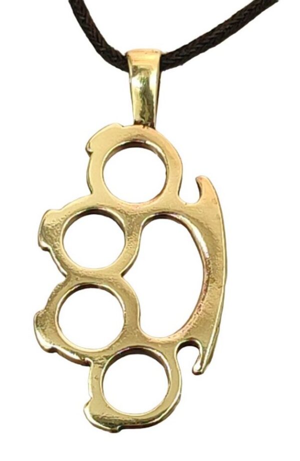 Kiss of Leather Kettenanhänger Schlagring Anhänger Knuckle Duster Gothic Punk Metal Rockabilly Nr.179