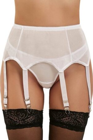 Lau-Fashion Strapsgürtel Strumpfhalter Unterwäsche Dessous Hüfthalter Strapse String Tanga S/XL