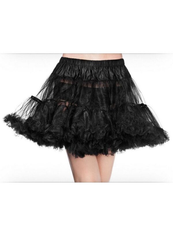 Leg Avenue Kostüm Petticoat Tüll schwarz - Halloween Kostüm Rock, Ideales Accessoire für sexy Kostüme und 50er/60er Jahre Look