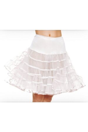 Leg Avenue Kostüm Petticoat mittellang weiß - Fasching Kostüm Rock, Typisches Accessoire für Kostüme im Look der 50er/60er Jahre
