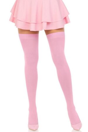 Leg Avenue Strapsstrümpfe Straps-Strümpfe - rosa (1-Paar) transparent