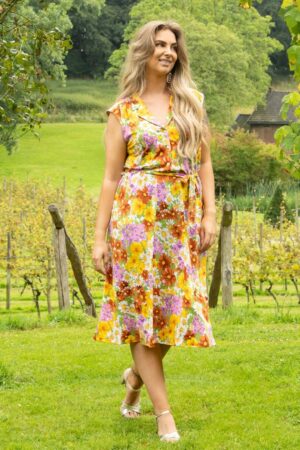 Marianne Marini Kleid in Toskana Gelb
