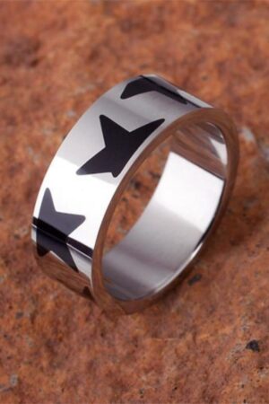 Order & Smile Schmuck Fingerring Edelstahl Ring,Stars": Rockabilly Schmuck mit Sternen