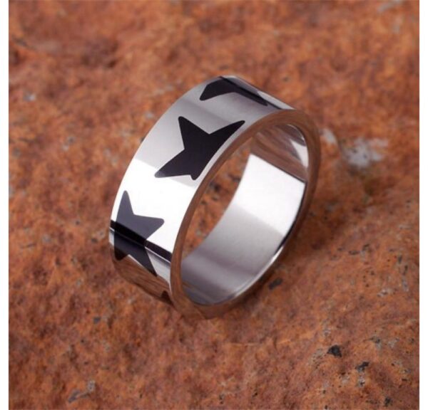Order & Smile Schmuck Fingerring Edelstahl Ring,Stars": Rockabilly Schmuck mit Sternen