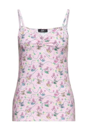 QueenKerosin Blusentop Poodle mit All-over-Print im Vintage Design