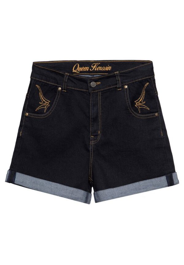 QueenKerosin Jeansshorts High Waist