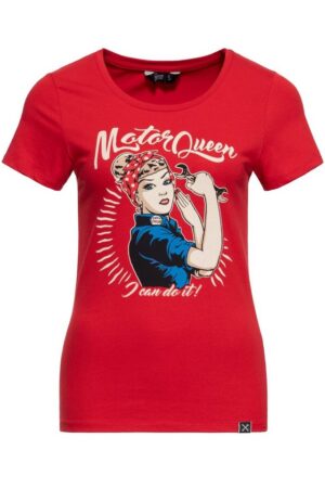 QueenKerosin Kurzarmshirt Motor Queen I can do it Basic T-Shirt