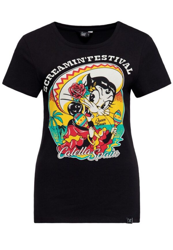 QueenKerosin Print-Shirt Screamin' - 50s Rock & Rhythm Festival (1-tlg) mit speziellem Print und offizielles Festival T-Shirt