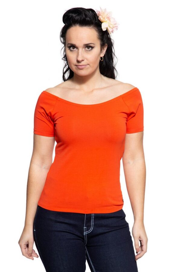 QueenKerosin T-Shirt (1-tlg) mit tiefem Rücken