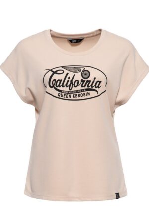 QueenKerosin T-Shirt California (1-tlg) Wohlfühlfaktor mit Modal
