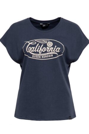 QueenKerosin T-Shirt California (1-tlg) Wohlfühlfaktor mit Modal