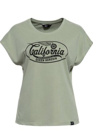 QueenKerosin T-Shirt California (1-tlg) Wohlfühlfaktor mit Modal