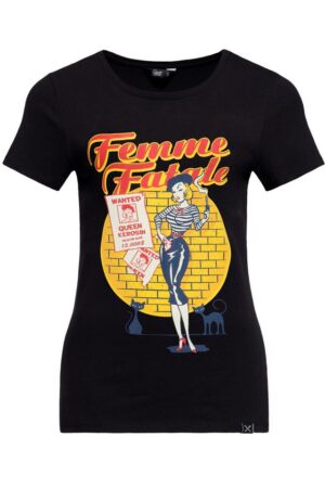 QueenKerosin T-Shirt Femme Fatale (1-tlg) mit Vintage-Artwork