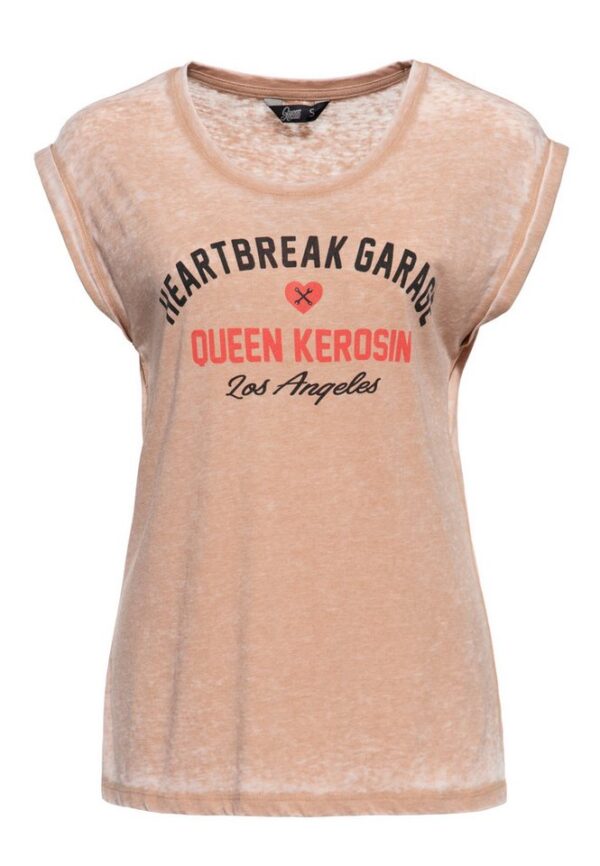 QueenKerosin T-Shirt Heartbreak Garage (1-tlg) mit Frontprint