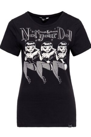 QueenKerosin T-Shirt Not your Doll (1-tlg) mit Pin-Up Motiv