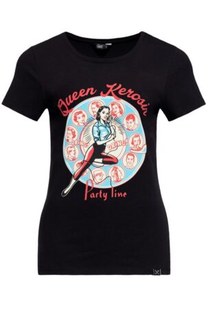 QueenKerosin T-Shirt Party Line (1-tlg) mit 50s Artwork