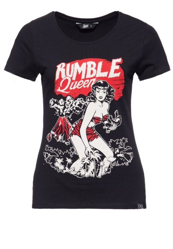 QueenKerosin T-Shirt Rumble Queen (1-tlg) im Vintage Look