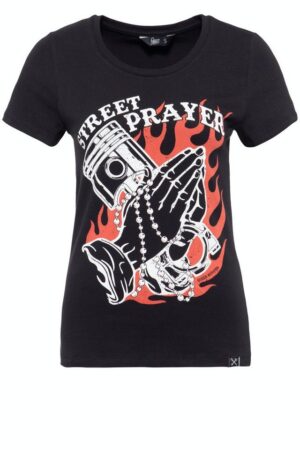 QueenKerosin T-Shirt Street Prayer (1-tlg) mit Pin Up Print