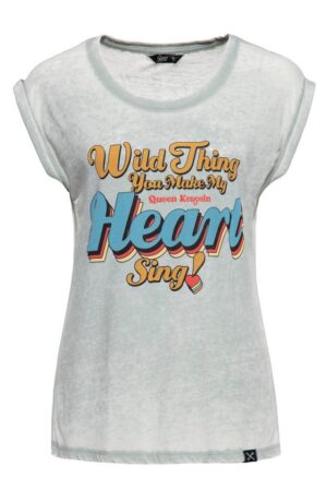 QueenKerosin T-Shirt Wild Thing (1-tlg) Frontprint im Retro-Stil