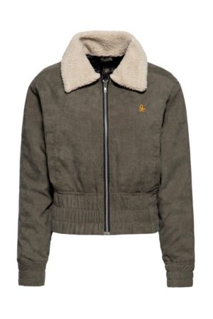 QueenKerosin Winterjacke QK (1-St) mit Sherpa-Kragen