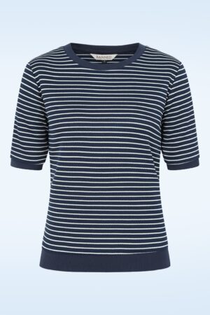 Ruby Sail Stripe Pullover in Marineblau