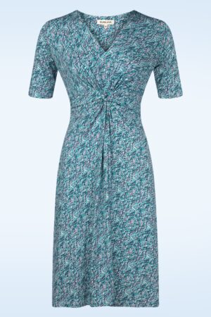 Stella Knotted Kleid in Türkis