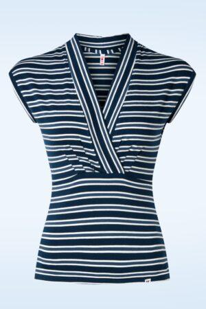 Virgin Venus Top in Caravan Stripes Blue.