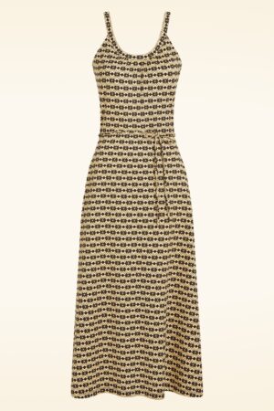 Allison Fusili Midi Kleid in Schwarz