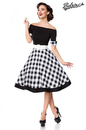 BELSIRA Trachtenkleid Belsira Schulterfreies Swing-Kleid -