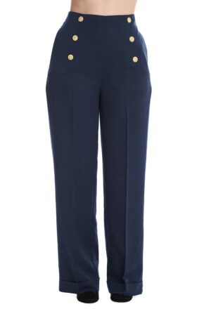 Banned Marlene-Hose Retro Adventures Ahead Navy