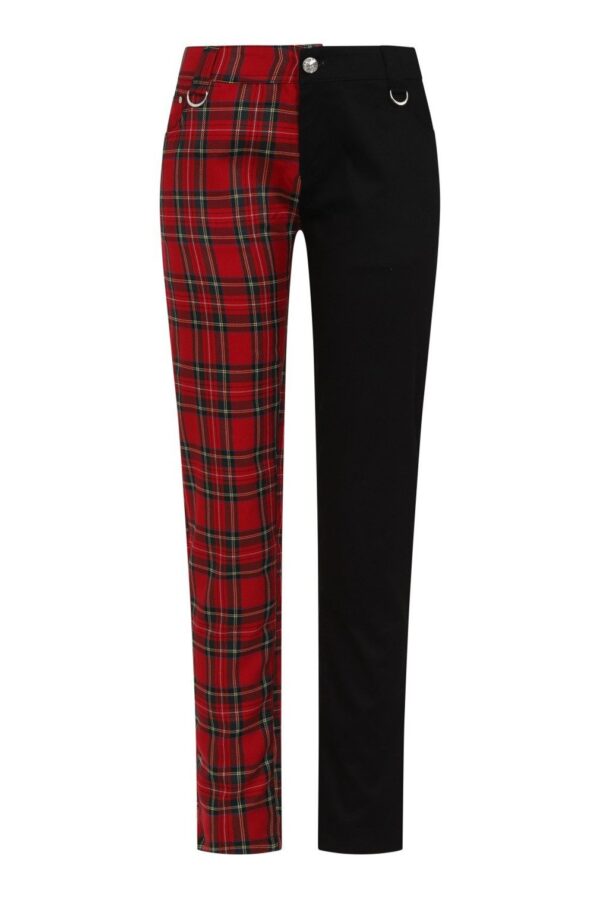 Banned Stoffhose Half The Damage Tartan