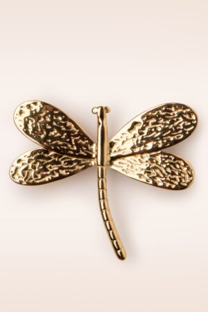 Dragonfly Brosche in Gold