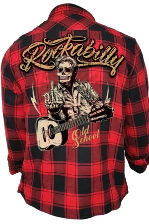 GASOLINE BANDIT® Flanellhemd schwarz-rot kariert für