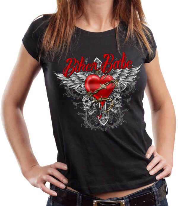GASOLINE BANDIT® T-Shirt Damen Lady Biker-Shirt: