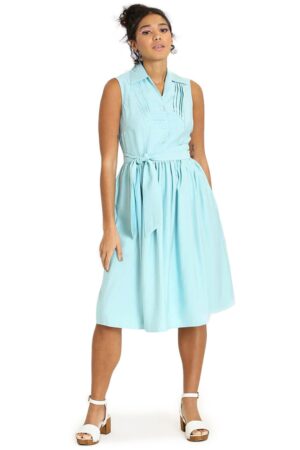 Hell Bunny A-Linien-Kleid Cry Baby Blau
