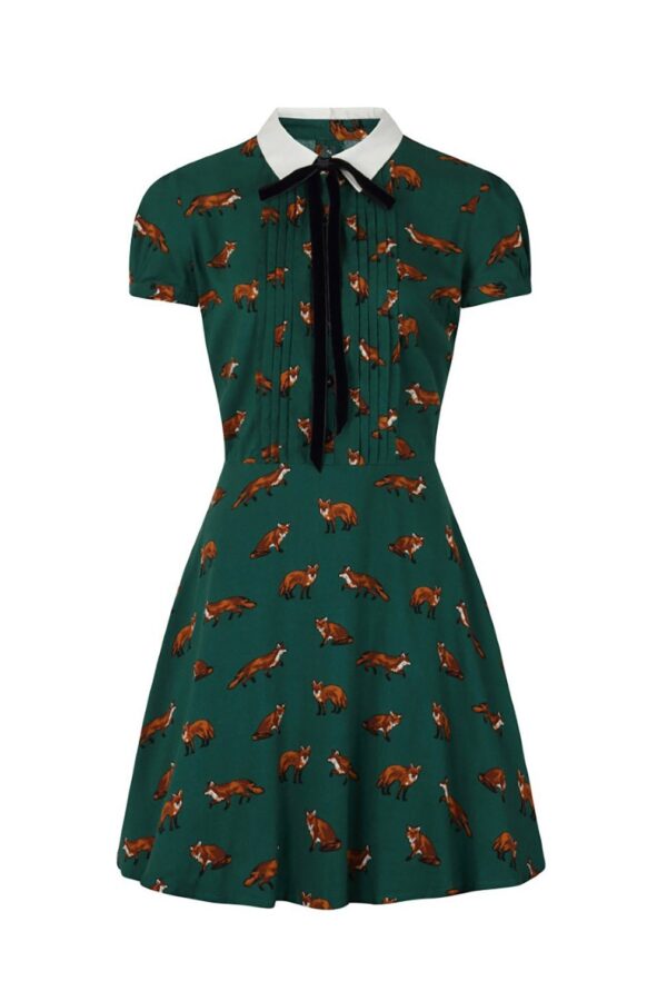 Hell Bunny A-Linien-Kleid Vixey Grün Vintage