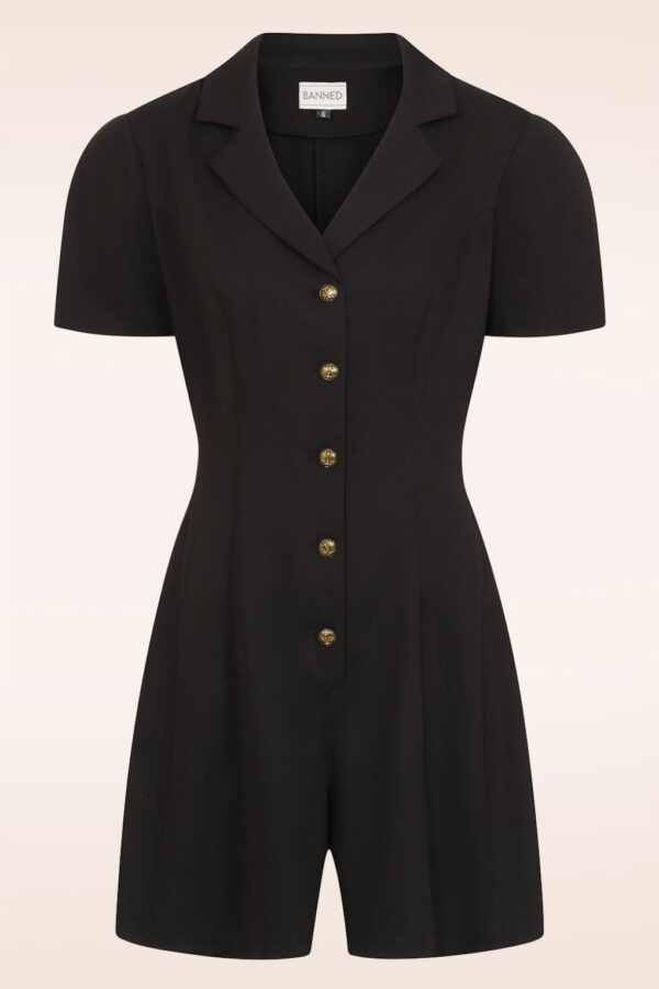 Jane-May Playsuit in Schwarz