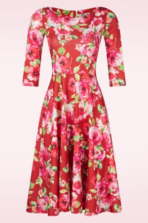 Nina Herbst Rose Swingkleid in Rot.