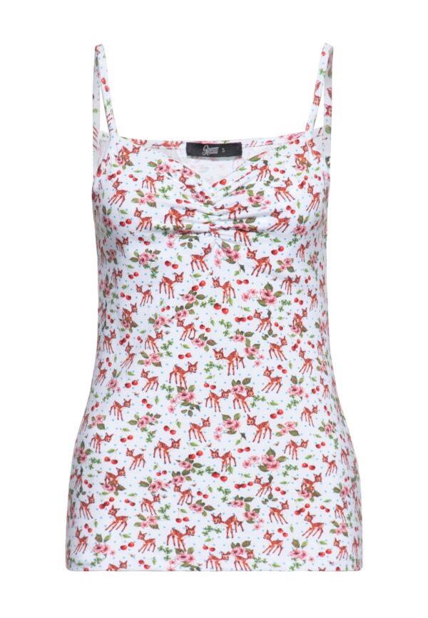 QueenKerosin Blusentop Deer mit All-over-Print im
