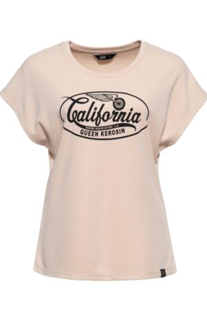 QueenKerosin T-Shirt California (1-tlg) Wohlfühlfaktor mit