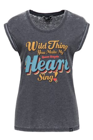 QueenKerosin T-Shirt Wild Thing (1-tlg) Frontprint